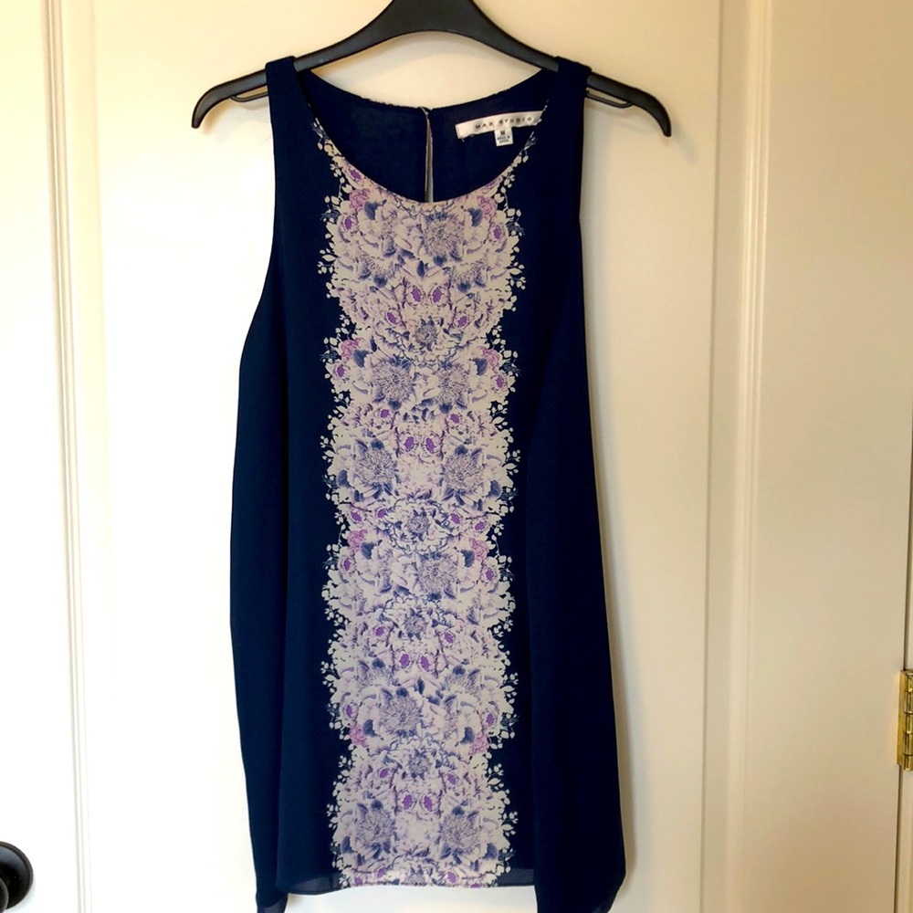 Max studio floral print tank blouse